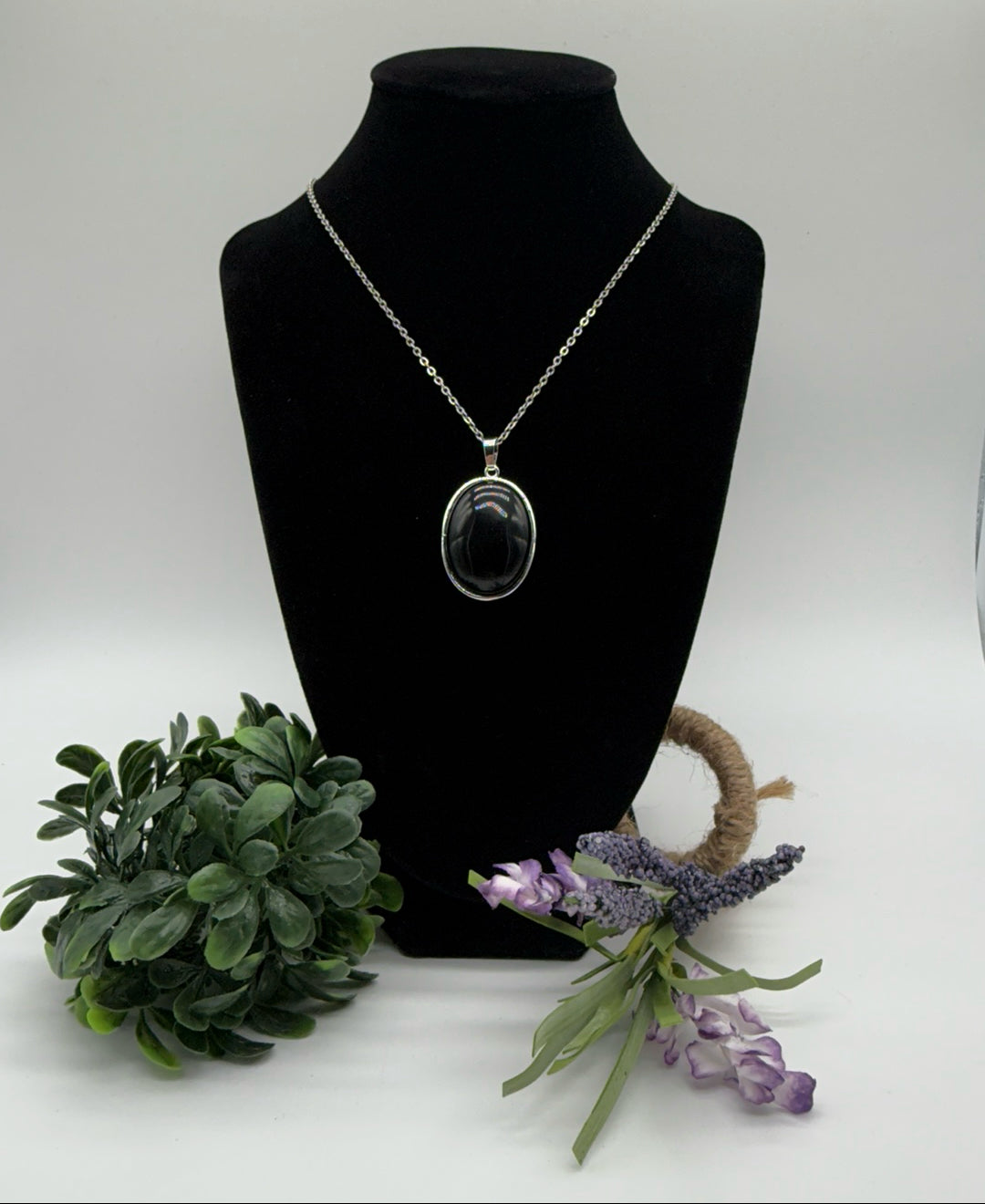 Black Obsidian Pendant w/neckless