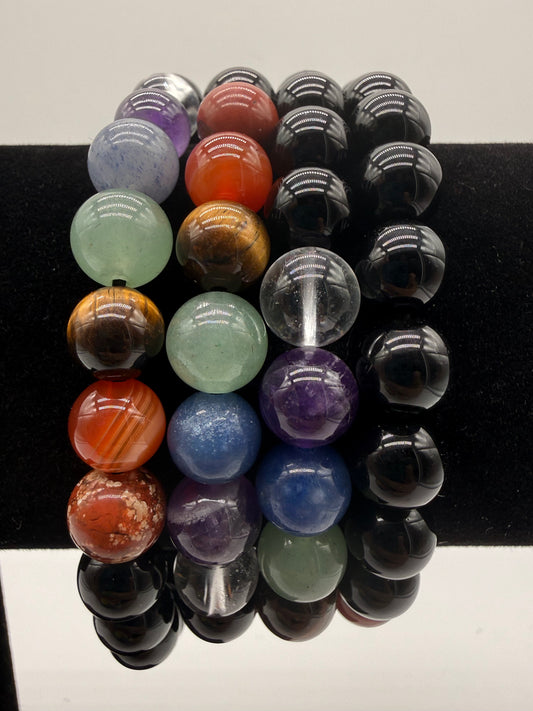 Obsidian Chakra Bracelet